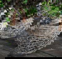 Weaving Woven Basket with Leather Handle - eAccommodation