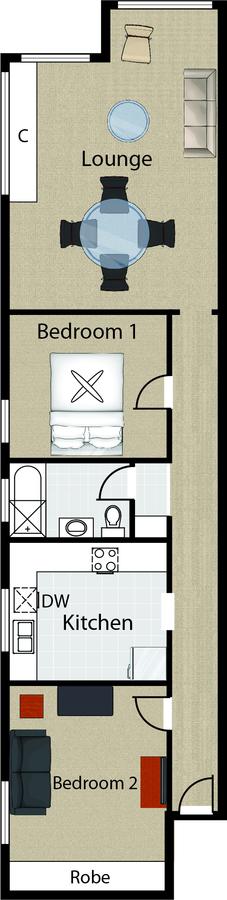 Waterfront Apartment Brimming With Inspirational Artwork - eAccommodation 1